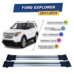 Ford Explorer 2011-2015 ile Uyumlu Ara Atkı Taşıyıcı Tavan Barı 2 adet Gri Set