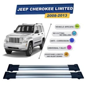 Jeep Cherokee Limited 2008-2013 ile Uyumlu Ara Atkı Taşıyıcı Tavan Barı 2 adet Gri Set