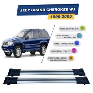 Jeep Grand Cherokee WJ 1999-2005 ile Uyumlu Ara Atkı Taşıyıcı Tavan Barı 2 adet Gri Set