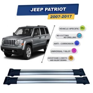 Jeep Patriot 2007-2017 ile Uyumlu Ara Atkı Taşıyıcı Tavan Barı 2 adet Gri Set