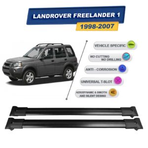 Cross oto Landrover Freelander 1 1998-2007 İle Uyumlu Ara Atkı Taşıyıcı Tavan Barı 2 adet Siyah Set