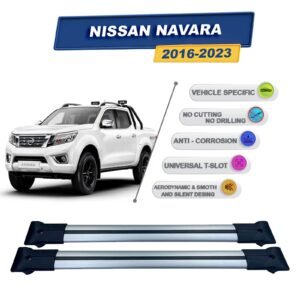 Nissan Navara 2016-2023 ile Uyumlu Ara Atkı Taşıyıcı Tavan Barı 2 adet Gri Set