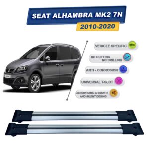 Seat Alhambra MK2 7N 2010-2020 İle Uyumlu Ara Atkı Taşıyıcı Tavan Barı 2 adet Gri Set