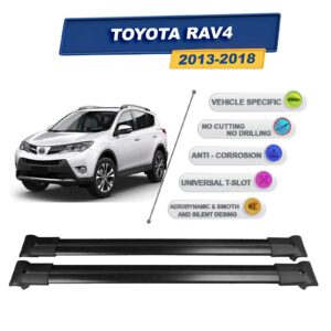 Cross oto Toyota RAV4 2013-2018 İle Uyumlu Ara Atkı Taşıyıcı Tavan Barı 2 adet Siyah Set