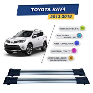 Cross oto Toyota Rav4 2013-2018 İle Uyumlu Ara Atkı Taşıyıcı Tavan Barı 2 adet Gri Set