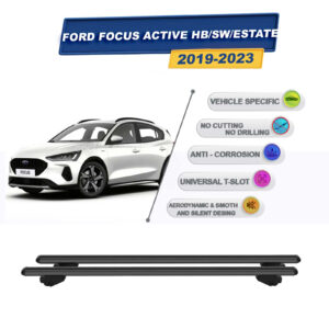 Ford Focus Active HB / Stationwagon 2019-2024 İle Uyumlu Ara Atkı Taşıyıcı Tavan Barı 2 adet Siyah