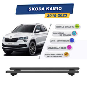Skoda Kamiq 2019-2024 İle Uyumlu Ara Atkı Taşıyıcı Tavan Barı 2 adet Siyah