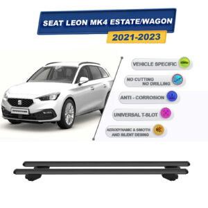 Seat Leon MK4 Stationwagon 2021-2023 İle Uyumlu Ara Atkı Taşıyıcı Tavan Barı 2 adet Siyah