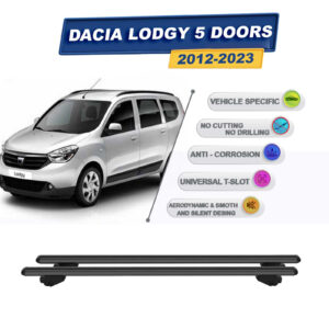 Dacia Lodgy 2012-2023 İle Uyumlu Ara Atkı Taşıyıcı Tavan Barı 2 adet Siyah
