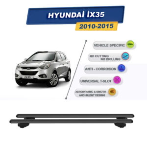 Hyundai İX35 2010-2015 İle Uyumlu Ara Atkı Taşıyıcı Tavan Barı 2 adet Siyah