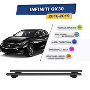 Infiniti QX30 2016-2019 ile Uyumlu Ara Atkı Taşıyıcı Tavan Barı 2 adet Siyah