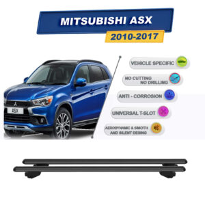 Mitsubishi ASX 2010-2017 (entegre tavan çıtalı araçlar) ile Uyumlu Ara Atkı Taşıyıcı Tavan Barı 2 adet Siyah