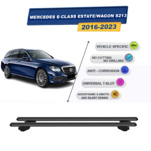 Mercedes E-Class Estate - Stationwagon S213 2016-2023 ile Uyumlu Ara Atkı Taşıyıcı Tavan Barı 2 adet Siyah