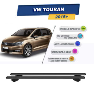 Volkswagen Touran MPV 2015-2021 ile Uyumlu Ara Atkı Taşıyıcı Tavan Barı 2 adet Siyah