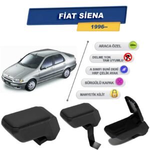 Fiat Siena 1996 Sonrası İçin Çelik Ayaklı Kolçak, Kol Dayama - A+ Kalite Abs Malzeme (Siyah)