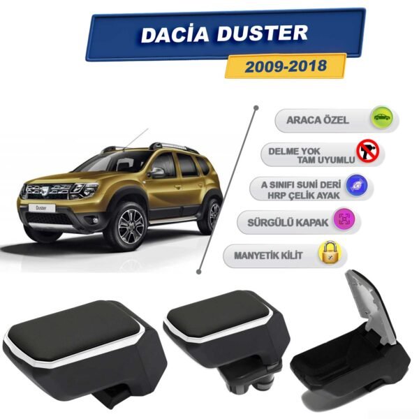 Dacia Duster 2009-2018 İçin Geçmeli Kolçak, Kol Dayama - A+ Kalite