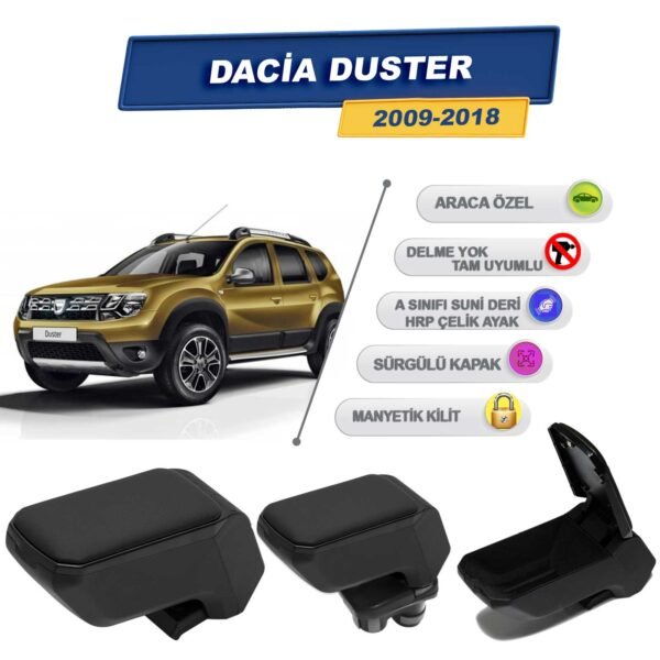 Dacia Duster 2009-2018 İçin Geçmeli Kolçak, Kol Dayama - A+ Kalite
