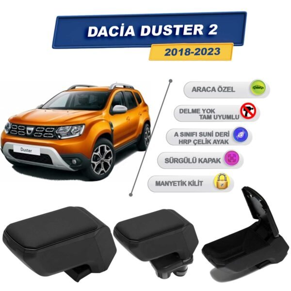 Dacia Duster 2 2018 Sonrası İçin Geçmeli Kolçak, Kol Dayama - A+ Kalite