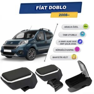 Fiat Fiorino 2008 Sonrasıiçin Vidalı Kolçak, Kol Dayama - A+ Kalite Abs Malzeme (Gri)