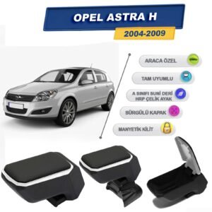 Opel Astra H 2004-2009 İçin Vidalı Kolçak, Kol Dayama - A+ Kalite Abs Malzeme (Gri)