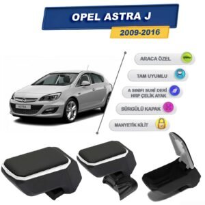 Opel Astra J 2009-2016 İçin Vidalı Kolçak, Kol Dayama - A+ Kalite Abs Malzeme (Gri)