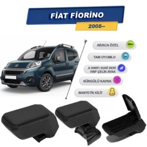 Fiat Fiorino 2008 Sonrasıiçin Vidalı Kolçak, Kol Dayama - A+ Kalite Abs Malzeme (Siyah)