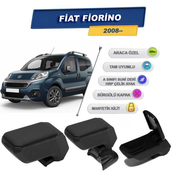 Fiat Fiorino 2008 Sonrasıiçin Vidalı Kolçak, Kol Dayama - A+ Kalite Abs Malzeme (Siyah)