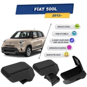 Fiat 500L 2012 Sonrasıiçin Vidalı Kolçak, Kol Dayama - A+ Kalite Abs Malzeme (Siyah)
