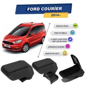 Ford Courier 2014 Sonrasıiçin Vidalı Kolçak, Kol Dayama - A+ Kalite Abs Malzeme (Siyah)