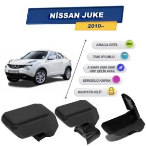Nissan Juke 2010 Sonrasıiçin Vidalı Kolçak, Kol Dayama - A+ Kalite Abs Malzeme (Siyah)