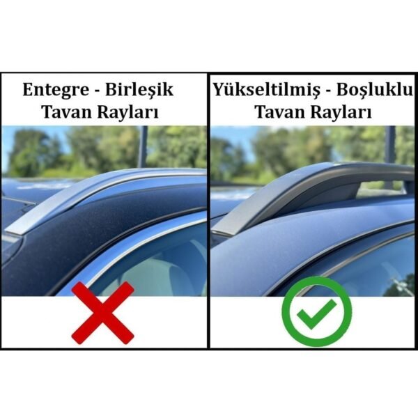 Jeep Renegade (2014-2024) için Ara Atkı - Taşıyıcı Bar/Yüksek Taşıma Kapasiteli Tavan Barları - 2 Adet Gri (Set) - Görsel 8